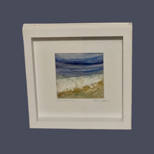 Load image into Gallery viewer, Seaweed Shore - Mixed Media Textile Sea Study - 29x29cm