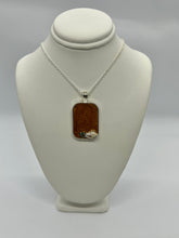 Load image into Gallery viewer, Sea Inspired Jewellery- Rectangular sand pendant with seashell