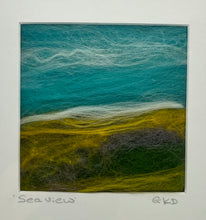 Load image into Gallery viewer, Mini textile art - Sea View