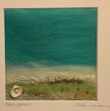 Load image into Gallery viewer, Sea Grass - Mixed Media Textile Sea Study - 29x29cm
