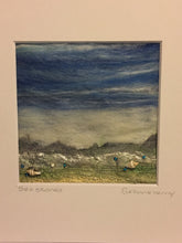 Load image into Gallery viewer, Sea Stones - Mixed Media Textile Sea Study - 29x29cm