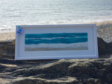 Load image into Gallery viewer, Textile Art - Along the Shoreline&#39; 96x38cm - *The piece shown has sold, but one like it can be Made to Order.
