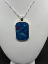 Load image into Gallery viewer, Ruby and Blue Swirl Pendant
