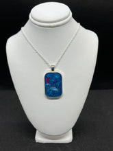 Load image into Gallery viewer, Ruby and Blue Swirl Pendant
