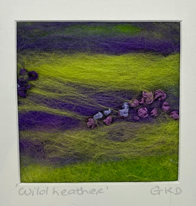 Mini Textile Art- Wild Heather