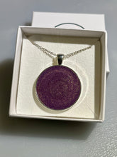 Load image into Gallery viewer, Medium Plum sparkle pendant
