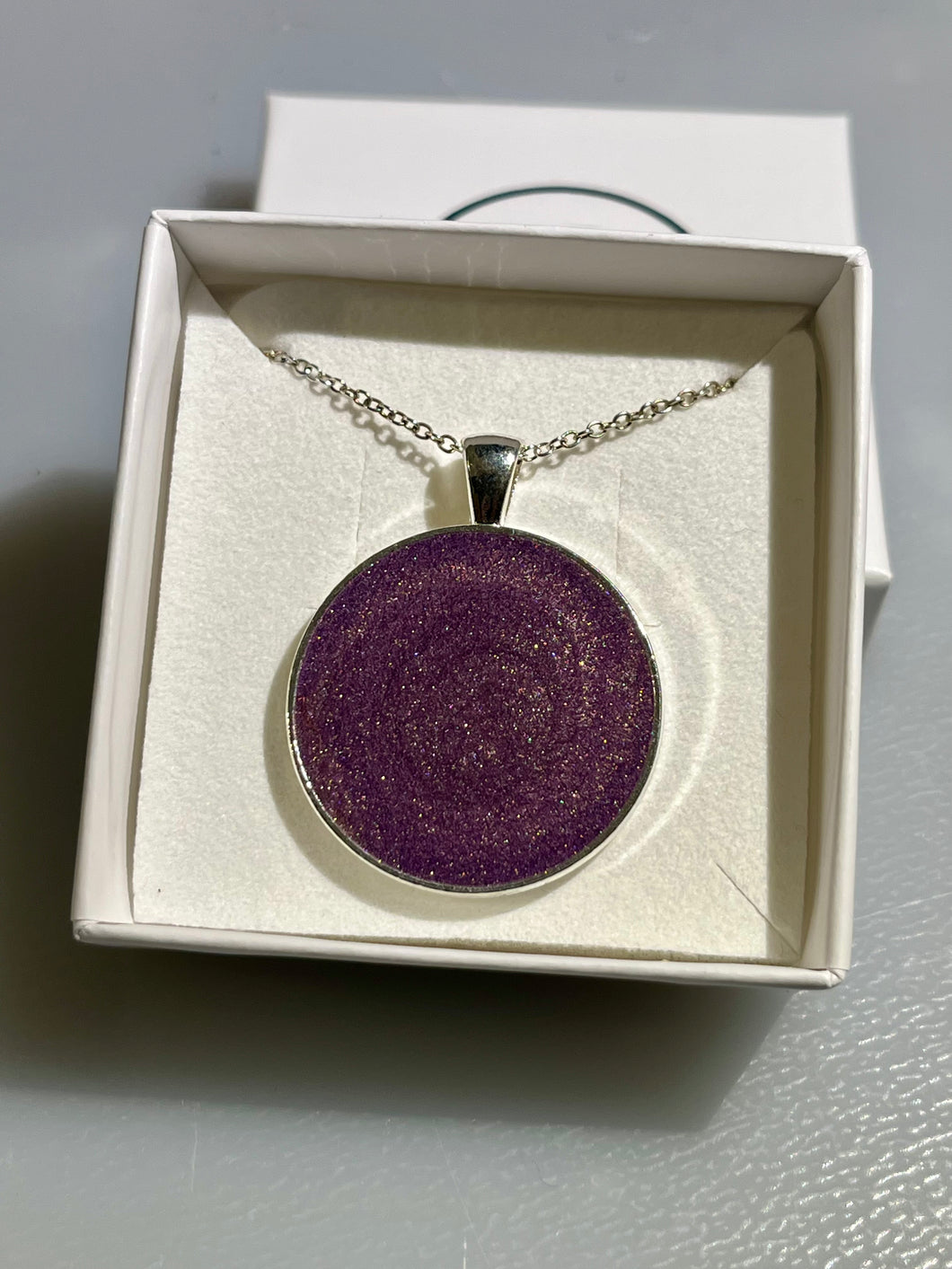 Medium Plum sparkle pendant