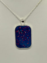 Load image into Gallery viewer, Sea inspired jewellery- Ocean blue pendant with crushed crystals
