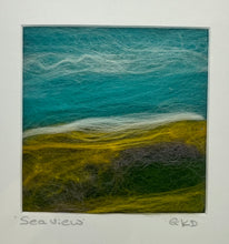 Load image into Gallery viewer, Mini textile art - Sea View
