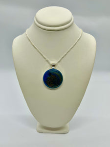 Sea Inspired Pendant - Blue & Green swirl