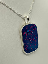 Load image into Gallery viewer, Sea inspired jewellery- Ocean blue pendant with crushed crystals
