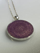 Load image into Gallery viewer, Medium Plum sparkle pendant

