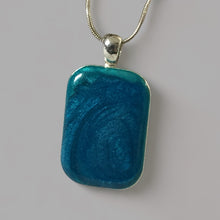 Load image into Gallery viewer, RECTANGULAR SEA OF BLUE PENDANT
