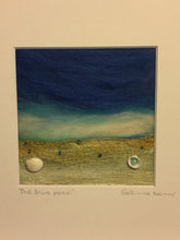 Load image into Gallery viewer, The Blue Pearl - Mixed Media Textile Art- 23x23cm
