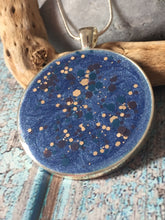 Load image into Gallery viewer, Pendant - Large 38mm in midnight blue with metal flakes
