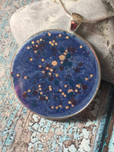 Load image into Gallery viewer, Pendant - Large 38mm in midnight blue with metal flakes

