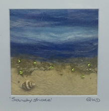 Load image into Gallery viewer, Mini Textile Art - &#39;Sandy Shore&#39;

